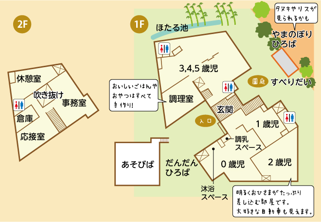つくしんぼ保育園の施設マップ