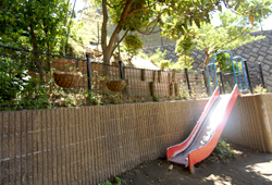すべり台とやまのぼりりひろば